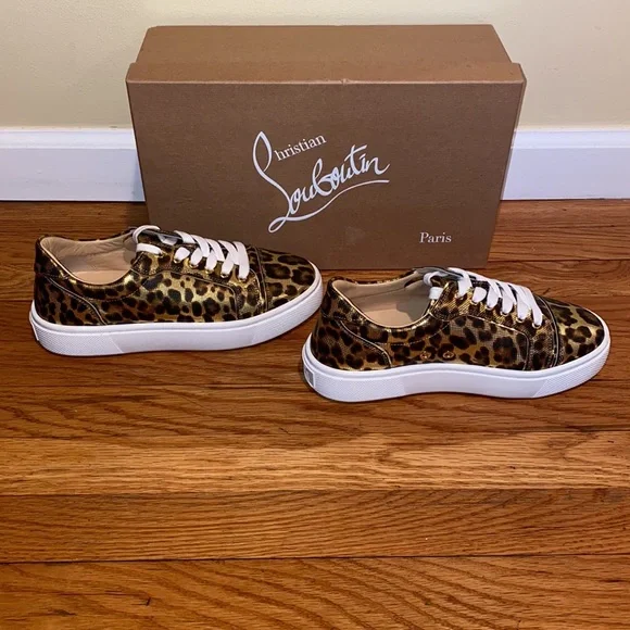 SOLD Christian Louboutin Vieirissima Leopard Printed Leather Sneakers - Picture 8 of 14